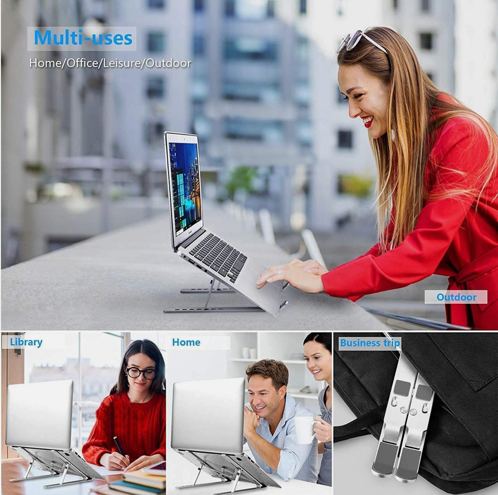 Adjustable Laptop Stand — Aluminum Desktop Holder
